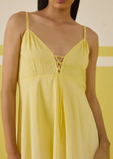 A Model Wearing Multicolor Sunshine Sea Maxi Dress, curated by Only Ethikal